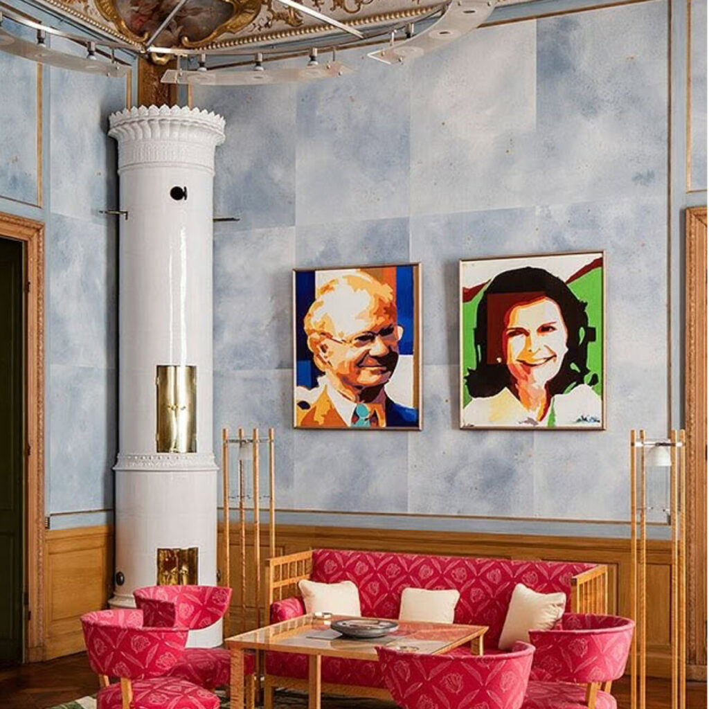 Royal portraits by Catrine Näsmark at Stockholm Palace